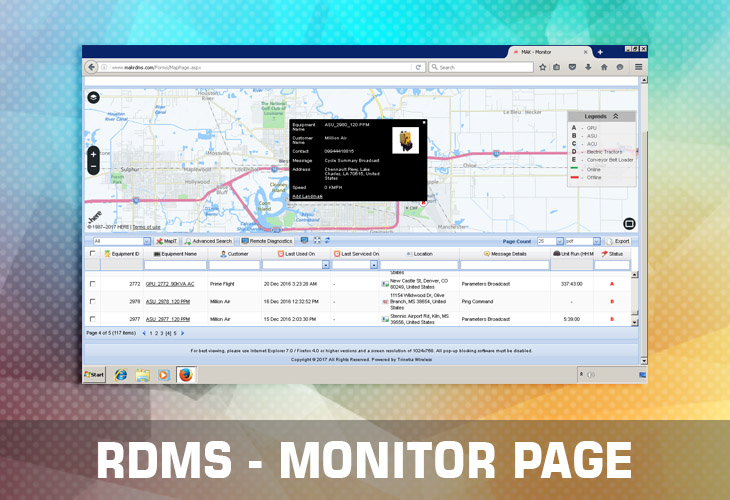 rdms monitor page